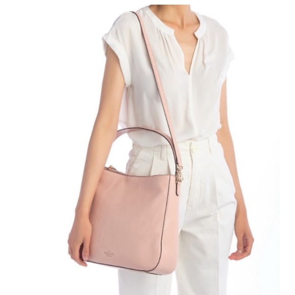 Kate Spade Jackson Leather Shoulder Bag Pink NWT - Picture 13 of 13